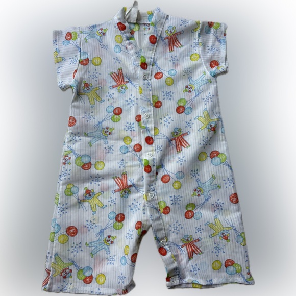 vintage clown romper 12 months baby - Picture 2 of 7